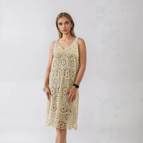Vestido calado de crochet